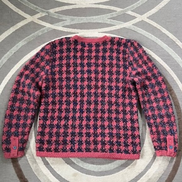 Vintage South Wool  Heavy Hand Knit Front button Sweater Cardigan Woman's Medium - Picture 5 of 11